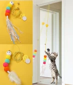 Elastik Yapışkanlı Kedi Oyun Oltası thumbnail 1