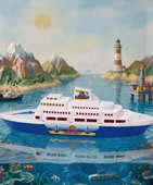 45cm Devasa Renkli Pasifik Yolcu Gemisi Oyuncak Gemi thumbnail 11