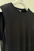 MB27.191 MOODBASİC SERPME TAŞLI SIFIR KOL TSHIRT thumbnail 4