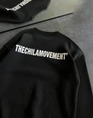 Kışlık Bisiklet Yaka Oversize Baskılı Sweatshirt - Siyah thumbnail 3