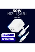 50W Hızlı Şarj Adaptörü + Lightning Kablo (iPhone Uyumlu) thumbnail 1