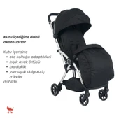 Merkür Bebe Ruby Kabin Boy Bebek Arabası Siyah thumbnail 5