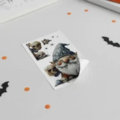 Gotik Cüce ve Kafatası Halloween Duvar Sticker Seti thumbnail 2