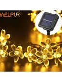 Solar Çiçekli Dekoratif 30 Led Bahçe Lambası thumbnail 1