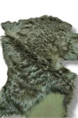 Ottoman Pouffe Hakiki Gerçek Deri Koyun Postu 70x77cm thumbnail 2