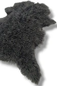 Ottoman Pouffe Hakiki Gerçek Deri Koyun Postu 70x77cm thumbnail 3