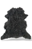 Ottoman Pouffe Hakiki Gerçek Deri Koyun Postu 70x77cm thumbnail 1