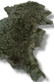 Ottoman Pouffe Hakiki Gerçek Deri Koyun Postu 70x77cm thumbnail 4