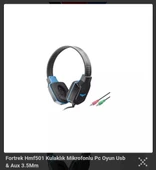 FORTREK HMF501 PC KULAKLIK ÇİFT JAK thumbnail 2