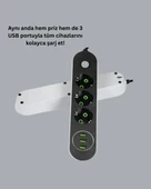3 Usb Portlu Üçlü Priz Cxe103 thumbnail 2