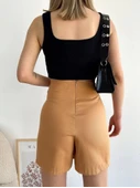 Dört çıtçıtlı Gabardin şort etek thumbnail 2