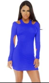 TP101185 Uzun Kollu Açık Mini Elbise thumbnail 5