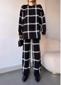 Ekoseli triko takım siyahbeyaz thumbnail 2