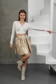 Piliseli deri etek gold h261564 thumbnail 3
