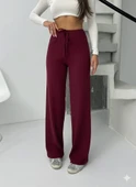 Fitilli şardonlu pantolon bordo thumbnail 1