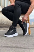 Siyah Cilt Yüksek Taban Yarım Bilek Bot thumbnail 3