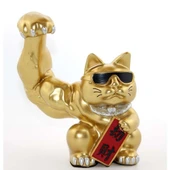 Polyester Şanslı Kedi Figürü Biblo thumbnail 1