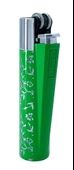 Clipper Green Pattern Metal Çakmak - Yeşil thumbnail 2