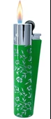 Clipper Green Pattern Metal Çakmak - Yeşil thumbnail 3