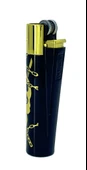 Clipper Deadly Chains Serisi Metal Çakmak - Gold thumbnail 2