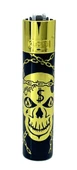 Clipper Deadly Chains Serisi Metal Çakmak - Gold thumbnail 4