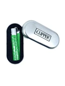Clipper Green Pattern Metal Çakmak - Yeşil thumbnail 5