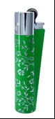 Clipper Green Pattern Metal Çakmak - Yeşil thumbnail 1