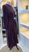 Misswhence 39842 Cupro Elbise bordo thumbnail 3