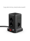 Kule Tipi Çoklu Priz – 3 USB-A + 1 Type-C, Akım Korumalı thumbnail 2