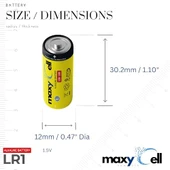 MaxyCell 5 Adet  LR1  Piller 1.5V  MN9100, 910A, LR1, E90 thumbnail 2