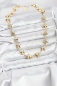 Yıldız Model Pirinç Gold Renk Kadın Kolye thumbnail 3