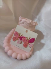 PEMBE KELEBEK KÜPE thumbnail 1