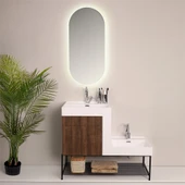 Kobos Up-Down 100 cm Banyo Dolabı Seti New Dark Walnut thumbnail 3