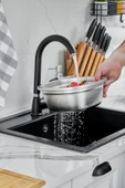 Cooker MaxFlow 26 cm Çelik Süzgeç YK1872 thumbnail 2