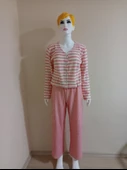 DOWRY PEMBE CROP PİJAMA TAKIMI thumbnail 1