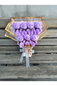 MUREE HEDİYELİK Ayıcık Buketi Mor thumbnail 3