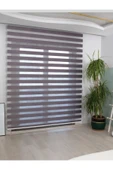 TREND STOR PERDE Antrasit Bambu Düz Zebra Stor Güneşlik Perde thumbnail 1