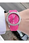Kadın Plastik Kordon Kol Saati  Pembe thumbnail 1