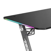 VIYERO ARMOR GD-12002E-2-BLK Z AYAK RGB KARBON FIBER E-SPOR OYUNCU MASASI thumbnail 4