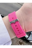Kadın Plastik Kordon Kol Saati  Pembe thumbnail 2
