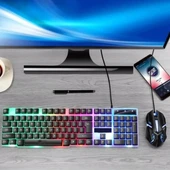 Abatech Rgb Gaming Esports Kablolu Klavye ve Mouse Set thumbnail 4