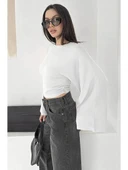 Kadın İspanyol Kol Crop Bluz thumbnail 5