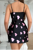 Pembe Kalp Desenli Saten thumbnail 4