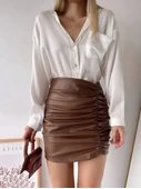 Önden büzgülü etek taba h24210 thumbnail 4