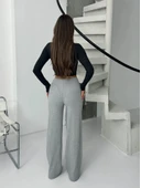 Fitilli şardonlu pantolon gri thumbnail 2