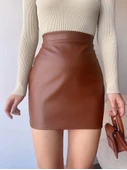 Düz deri etek taba h24468 thumbnail 3