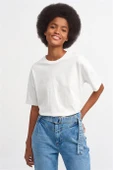 Basic T-Shirt-Ekru 3683-2Y6 thumbnail 1