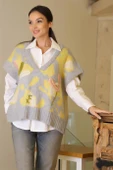 T93733-2K6 ROBİN GÖMLEK SÜVETER-GRİ SARI thumbnail 2