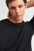 Basic T-Shirt-Siyah 3683-2Y6 thumbnail 2