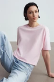 Basic T-Shirt-Toz Pembe 3683-2Y6 thumbnail 1